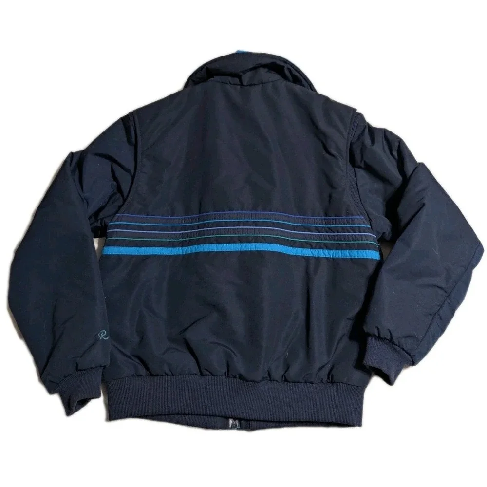 Roffe Skiwear Womens M Thinsulate Insulated Ski Jacket USA Retro‎ Blue